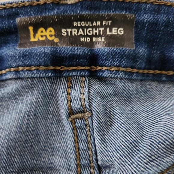 Lee Jeans Women Size 8 Regular Fit Straight Leg Mid Rise Stretch - Picture 4 of 5